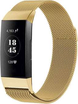 iMoshion Bandje Geschikt voor Fitbit Charge 3 / 4 Maat M - iMoshion Milanees magnetische band - goud