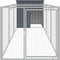 vidaXL - Hondenhok - met - ren - 110x405x110 - cm - gegalvaniseerd - staal - antraciet