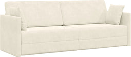 vidaXL - Ligbed - 2-in-1 - Crème - 213x144x60 - cm - Velvet
