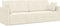 vidaXL - Ligbed - 2-in-1 - Crème - 213x144x60 - cm - Velvet