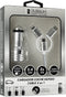 SUBBLIM SUB-CHG-4CC001 - Universele USB-Autolader 2xUSB 2.4A + Kabel 3 in 1 - Zilver
