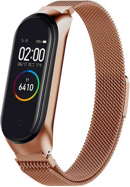 iMoshion Bandje Geschikt voor Xiaomi Mi Band 3 / 4 - iMoshion Milanees magnetische band met inkliksysteem - Rosé Goud