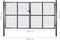 vidaXL - Gaaspoort - 289x175 - cm - gegalvaniseerd - staal - grijs