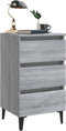 vidaXL - Nachtkastjes - 2 - st - met - metalen - poten - 40x35x69 - cm - grijs - sonoma