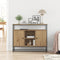 vidaXL - Sideboard - Artisan - Eiken - 100x35x80 - cm - Engineered - Wood - en - Staal