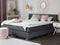 ADMIRAL - Boxspringbed - Donkergrijs - 160 x 200 cm - Polyester