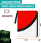 NAPI Verzamelmap - Binder Map voor 400 Kaarten - 4 Pocket - Kunstleer - Ritssluiting - A5 Formaat - Rood/Wit