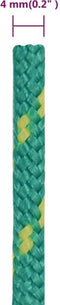 vidaXL - Boottouw - 4 - mm - 500 - m - polypropyleen - groen