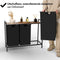 Brixy Wasmand 3 Vakken - Wassorteerder - Uitschuifbaar - Wasbox Metaal - 117L Inhoud - 90 x 33 x 70