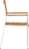 vidaXL - Stapelbare - Tuinstoelen - 4 - stukken - Massief - Teakhout - en - RVS
