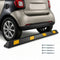 Coast Rubberen Wielstopper - Parkeerhulp - Gele Reflecterende Strepen - Zwart Geel