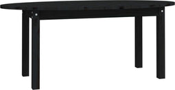 vidaXL - Salontafel - 110x55x45 - cm - massief - grenenhout - zwart