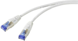 Renkforce RF-5266136 RJ45 Netwerkkabel, patchkabel CAT 6A S/FTP 0.50 m Grijs Slimline, Flexibel, Snagless, Vlambestendig 1 stuk(s)