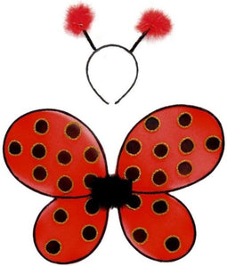 Great Pretenders Verkleedkledij Lieveheersbeestje hoofdband met vleugels -Vanaf 3 jaar - Rood
