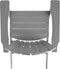 tectake® Joan - Tuinstoel - Ergonomische vorm met extra brede armleuningen - Grijs