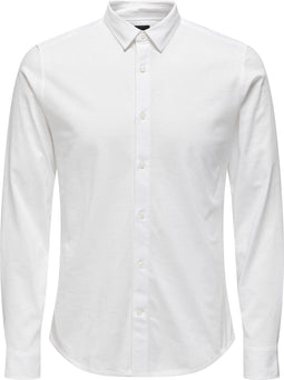 ONLY & SONS ONSMILES LS STRETCH SHIRT - Heren Overhemd - Slim fit - Maat XXL