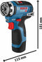Bosch GSR 12V-35 FC Professional - Accuschroefboormachine - Borstelloze motor met FlexiClick systeem (2 x 3,0 Ah)