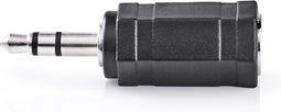 Nedis Stereo-Audioadapter - 3,5 mm Male - 2,5 mm Female - Vernikkeld - Recht - ABS - Zwart - 10 Stuks - Envelop