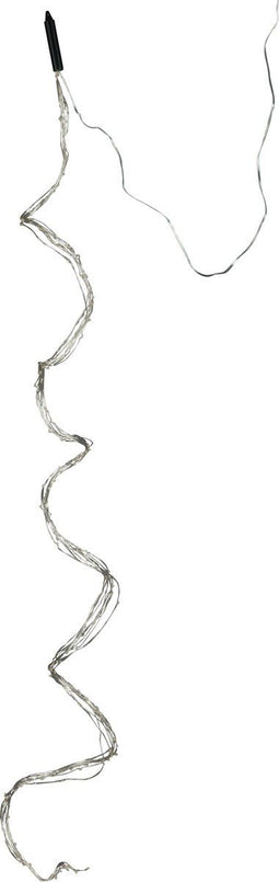 J-Line slinger 200Led 2M - kunststof - zilver - warm wit - LED lichtjes