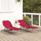 vidaXL - Opvouwbare - Ligbedden - 2 - stuks - Draagbaar - Rood - 600D - Oxford - Stof