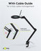 Goobay LED clamp magnifying lamp, 10 W, black - 800 lm, brightness and light color adjustable, 127 m