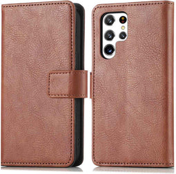 iMoshion Hoesje Geschikt voor Samsung Galaxy S22 Ultra Hoesje Met Pasjeshouder - iMoshion Luxe Bookcase - Bruin