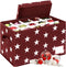 Kerstballen opbergbox - 30 vakken - verstelbare schotjes - rood