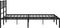 vidaXL - Bedframe - met - hoofdbord - metaal - zwart - 140x200 - cm