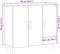 vidaXL - Sideboard - Zwart - Eiken - 90x34x80 - cm - Houtbewerkt