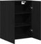 vidaXL - Wandkast - Zwart - Eiken - 69,5x34x90 - cm - Gelaagd - Hout