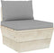 vidaXL - Palletkussens - 2 - st - stof - grijs
