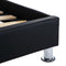 vidaXL - Bedframe - met - LED - kunstleer - zwart - 90x200 - cm