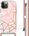 iMoshion Hoesje Geschikt voor iPhone 12 Pro / 12 Hoesje Met Koord - iMoshion Design Hoesje met Koord - Goud / Roze / Pink Graphic