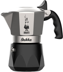 Bialetti Brikka (r)Evolution - Percolator - 2 kops - Siliconen membraan - Zwart/ Aluminium