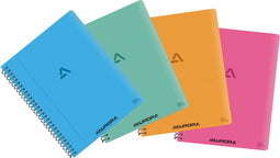 Aurora Writing 80 spiraalschrift, ft 21 x 16,5 cm, 120 bladzijden, commercieel geruit 10 stuks