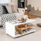 Coast - Salontafel - Rechthoekig 3 Niveaus Max. 50 kg - Natuurlijk/Rustiek Wit 90 x 50 x 42 cm