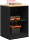 vidaXL - Garagekast - 60x51x85 - cm - massief - grenenhout - zwart