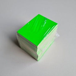 Klika - Prijskaart blanco fluor groen 6x8cm 100 - 13 stuks