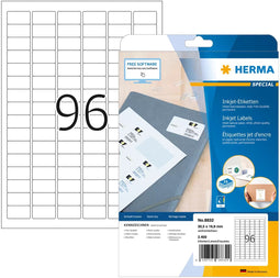 Herma 8832 - Etikettenpapier 90gr - Fotokwaliteit - Witte rechthoekige etiketten (25 vel)