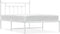 vidaXL - Bedframe - met - hoofdbord - metaal - wit - 107x203 - cm