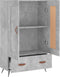 vidaXL - Hoge - kast - 69,5x31x115 - cm - bewerkt - hout - betongrijs