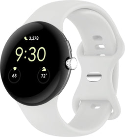 imoshion Siliconen bandje - Geschikt voor Google Pixel Watch / Watch 2 / Watch 3 (41 mm) - Maat L - Wit