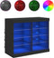 vidaXL - Dressoir - met - LED-verlichting - 81x37x67 - cm - zwart