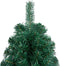 vidaXL - Kunstkerstboom - met - verlichting - en - kerstballen - half - 150 - cm - groen