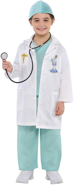 Amscan Verkleedpak Doctor Wit/groen Mt 3-4 Jaar