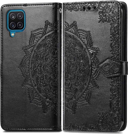 iMoshion Hoesje Geschikt voor Samsung Galaxy M22 / A22 (4G) Hoesje Met Pasjeshouder - iMoshion Mandala Bookcase - Zwart