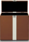 Lenco TTA-301BNWH - Platenkoffer - Opbergkoffer voor 30 LP's - Bruin-Wit