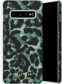 Selencia Hoesje Geschikt voor Samsung Galaxy S10 Hoesje - Selencia Maya Fashion Backcover - groen