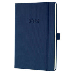 Sigel agenda 2024 - Conceptum - A5 - 2 pagina's / 1 week - midnight blue - SI-C2462