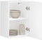 vidaXL - Keukenwandkast - Porto - bewerkt - hout - hoogglans - wit